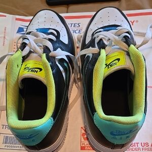 Nike Women's Sneakers - Black, White, and Lime